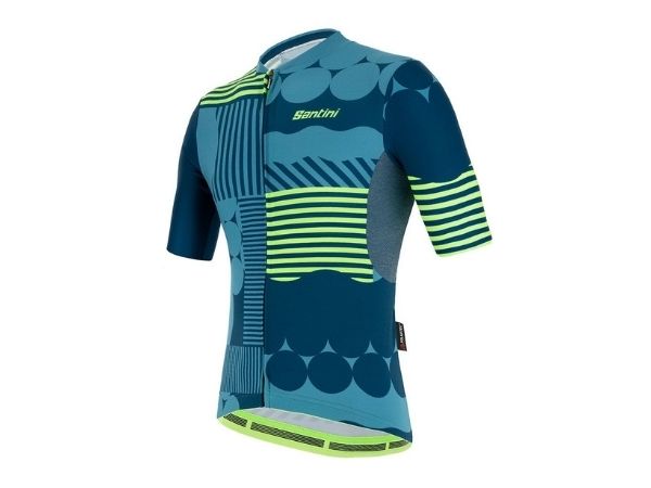 Santini Delta Optic Jersey - Fluo Green