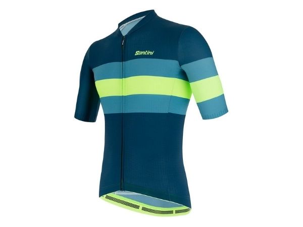 Santini Eco Sleek Bengal Jersey - Fluo Green