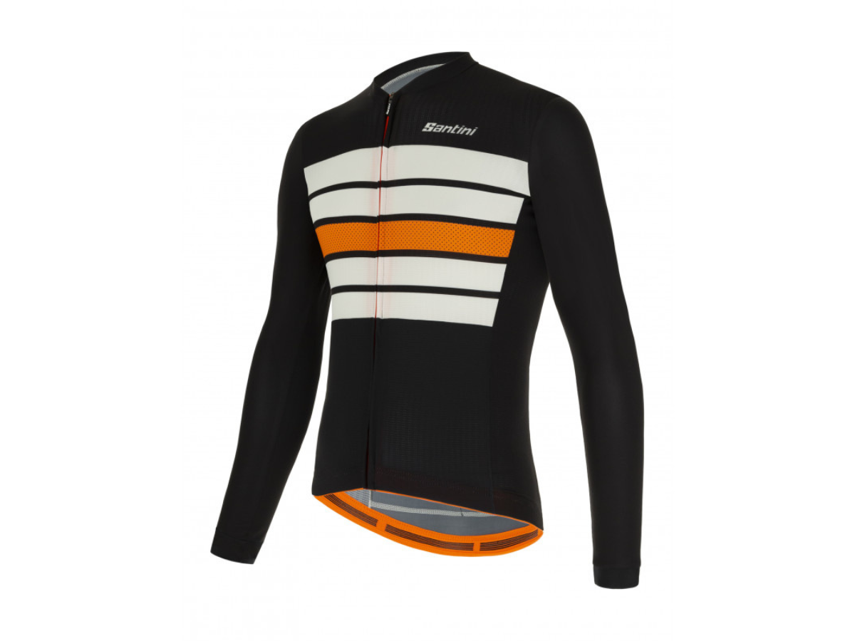Santini Eco Sleek Bengal Long Sleeve Jersey - White