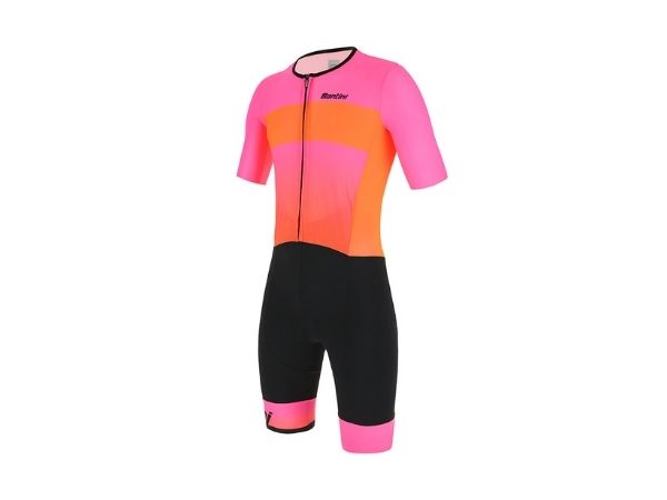Santini Ferox Trisuit - Short Sleeve - Orange
