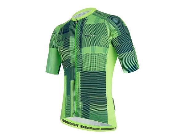 Santini Karma Kinetic Jersey - Fluo Green