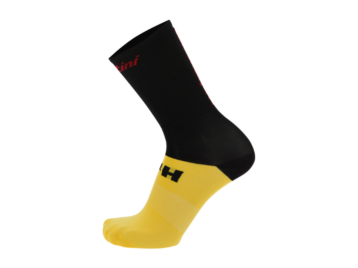 "Santini Mur de Huy socks Ã¢â‚¬â€œ high-performance cycling socks inspired by the iconic climb of La FlÃƒÂ¨che Wallonne"

