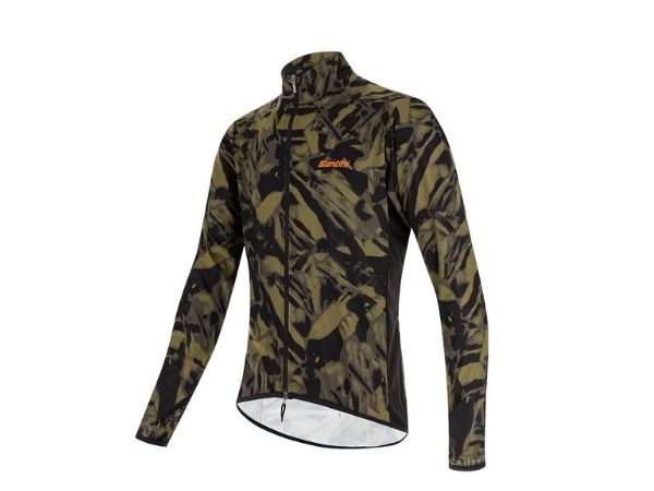 Santini Nebula Gravel Wind Jacket - Military Green