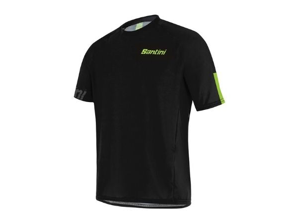 Santini Sasso MTB Jersey - Black/Fluo Green