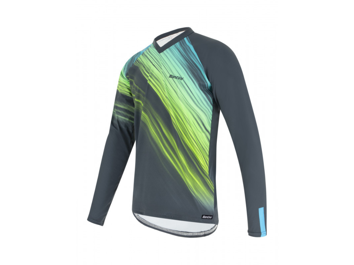 Santini Sasso Thermal Long Sleeve MTB Jersey - Green