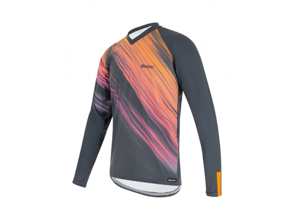 Santini Sasso Thermal Long Sleeve MTB Jersey - Red