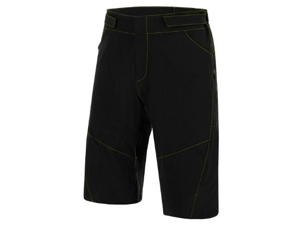 Santini Selva MTB Shorts - Black/Fluo Green