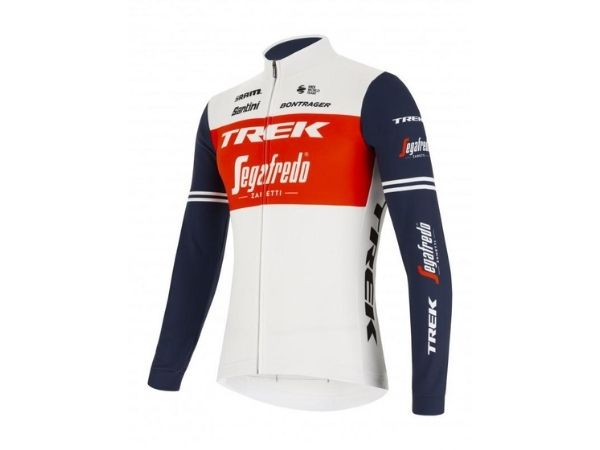 Santini Trek Segafredo Fan Line Long Sleeve Jersey - Red
