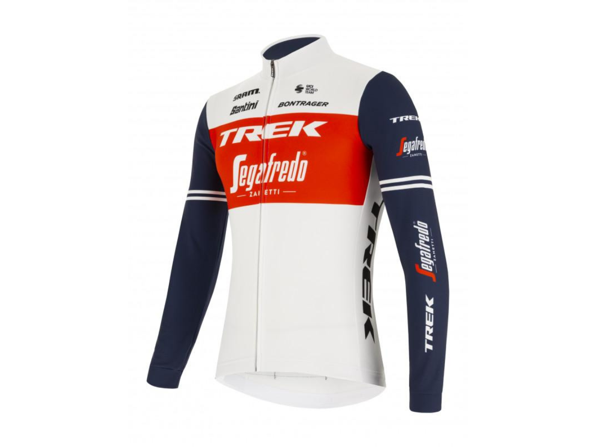 Santini Trek Segafredo Fan Line LS Jersey - Red
