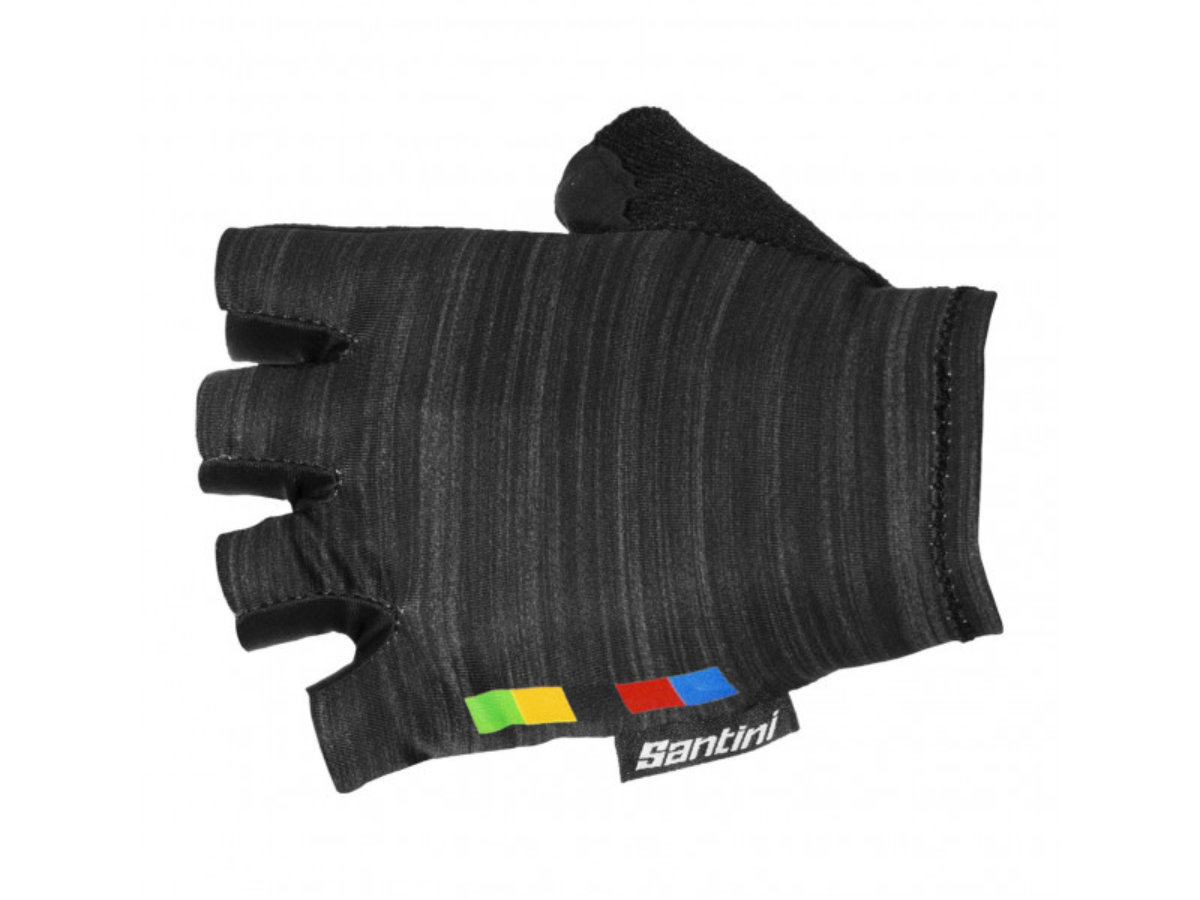 Santini UCI Rainbow Gloves - Black