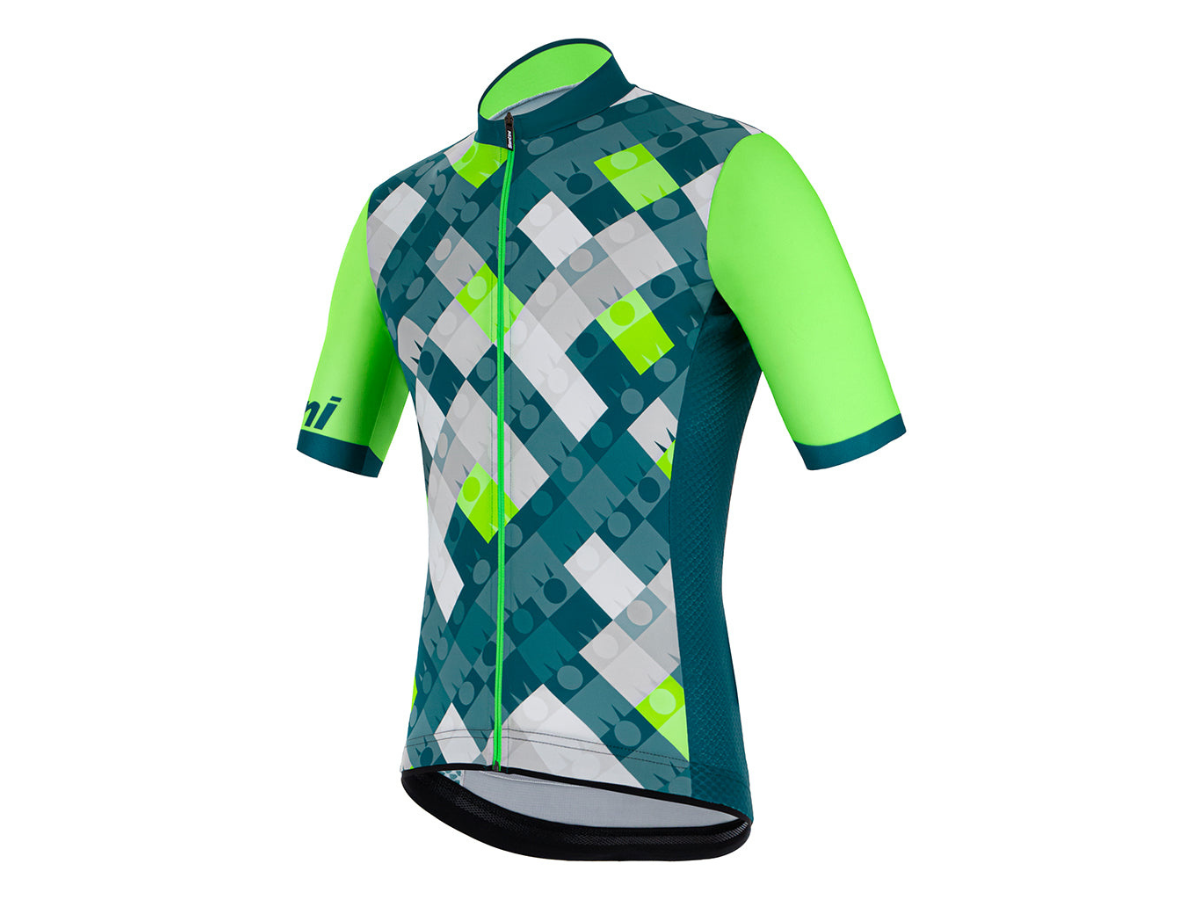 Santini VIS IronMan Jersey - Fluo Green