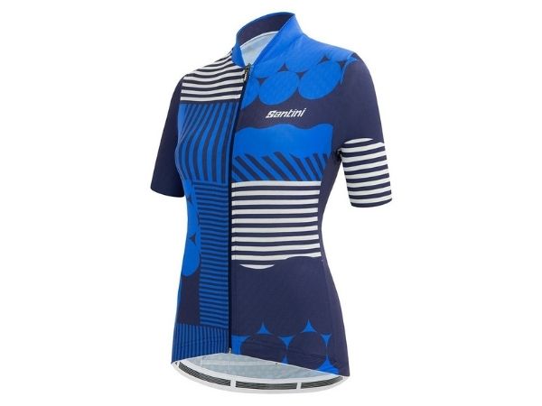 Santini Womens Giada Optic Jersey - Blue