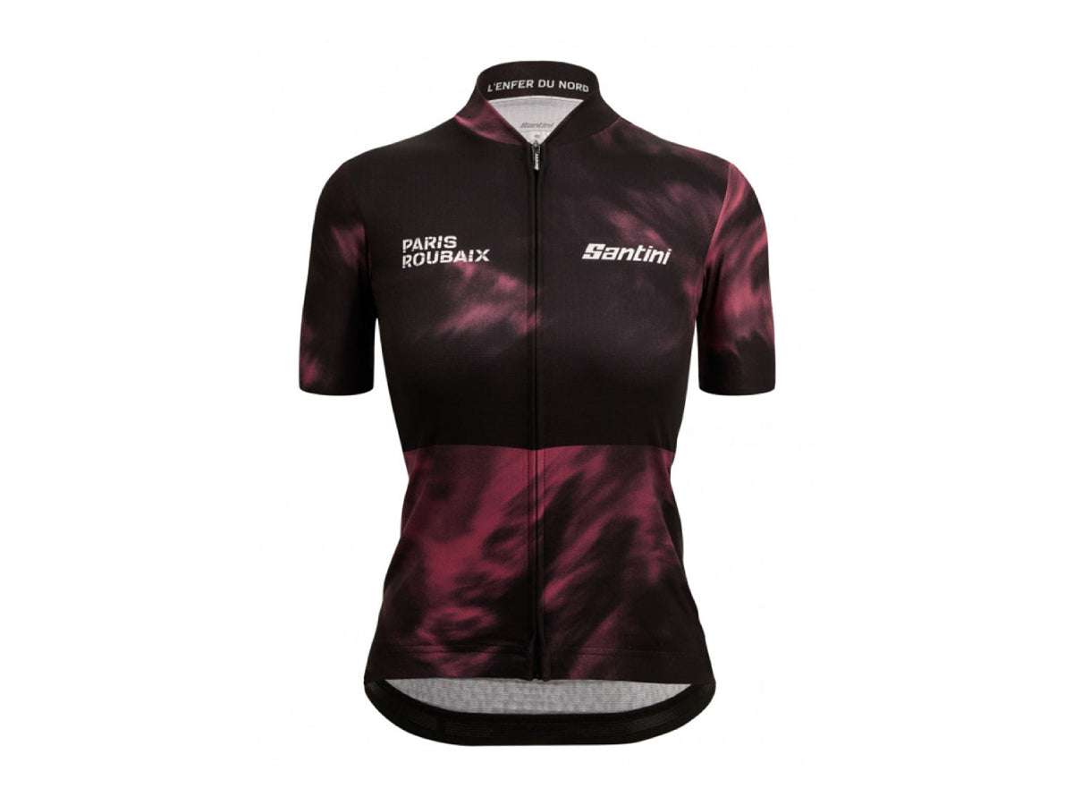 &quot;Santini women&#39;s ParisÃ¢â‚¬â€œRoubaix jersey Ã¢â‚¬â€œ lightweight and breathable cycling jersey inspired by the iconic cobbled classic&quot;

