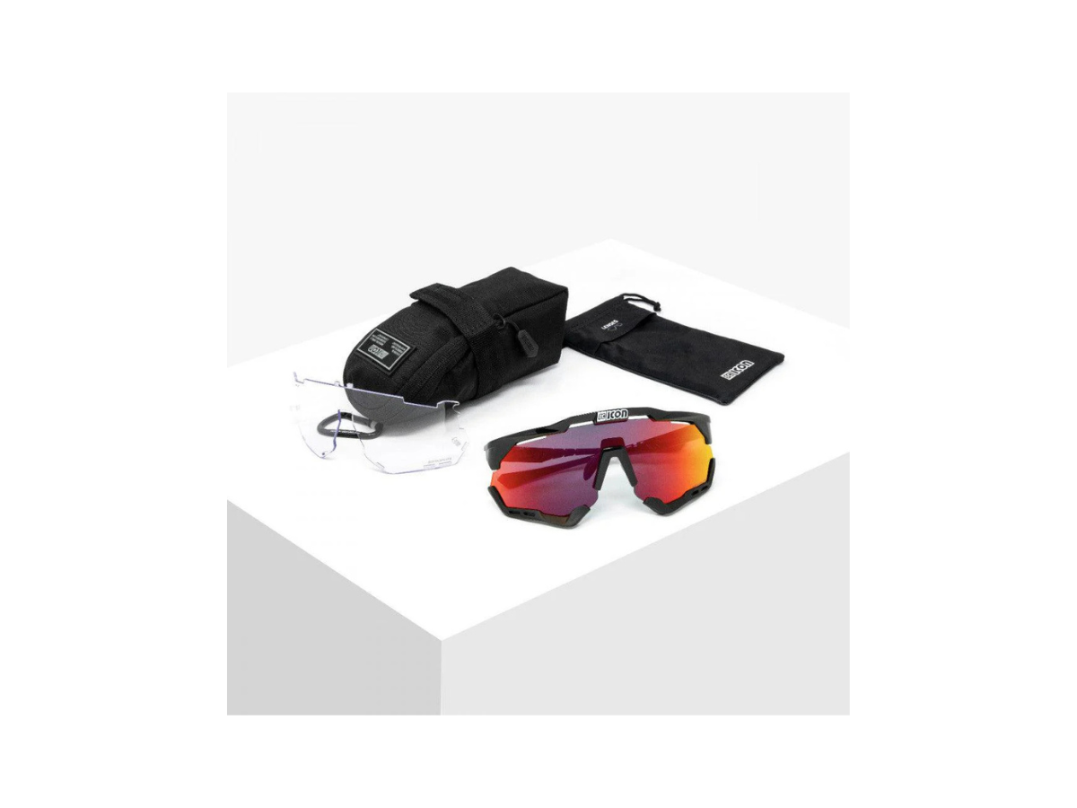 Scicon Eyewear Aeroshadexl Frame Black Gloss, Multimirror Red+Clear F Black