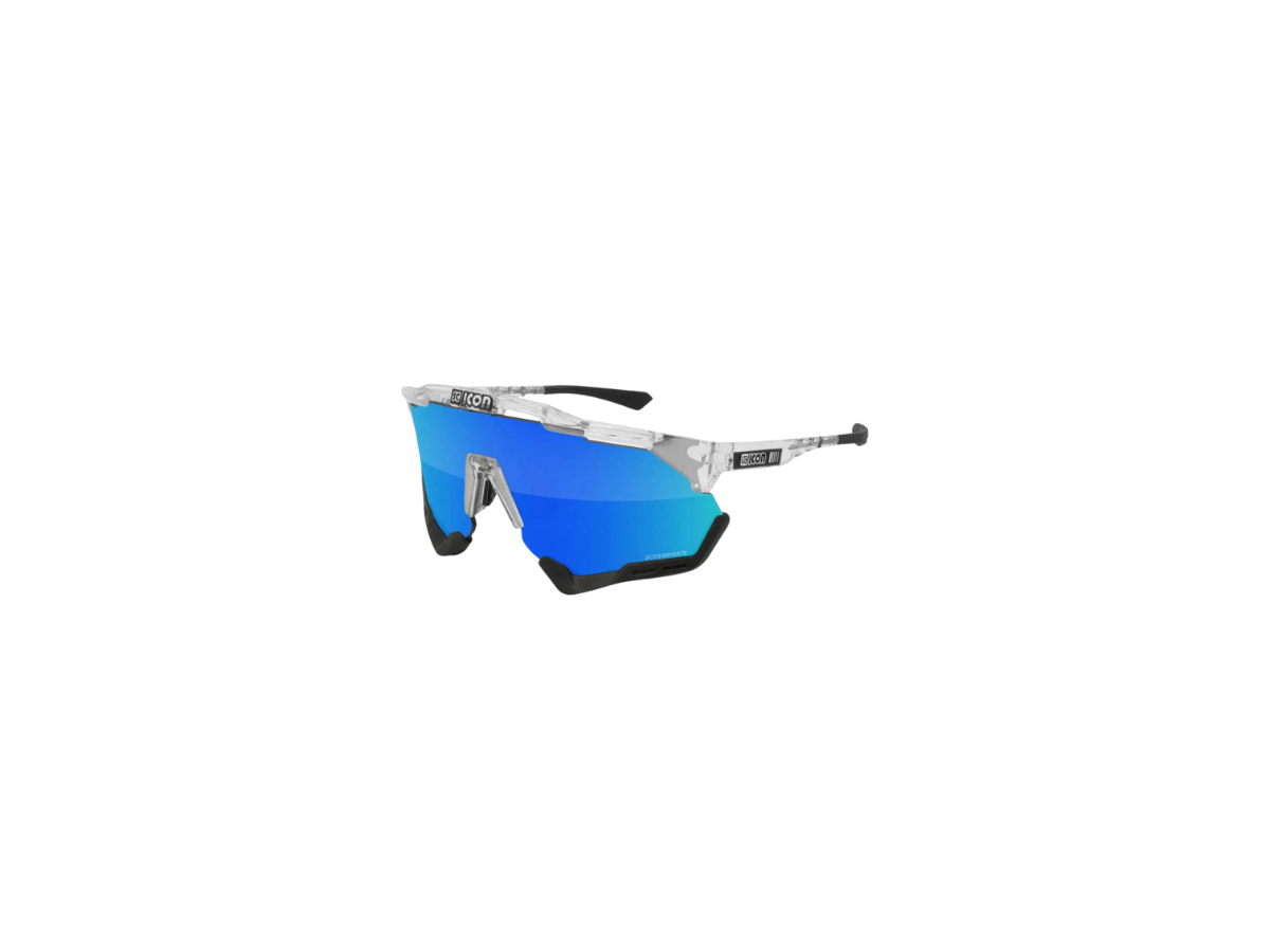 Scicon Eyewear Aeroshadexl Frame Crystal Gloss, Multimirror Blue+Clear F Black