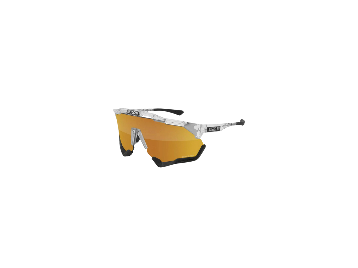 Scicon Eyewear Aeroshadexl Frame Crystal Gloss, Multimirror Bronze+Clear F Black