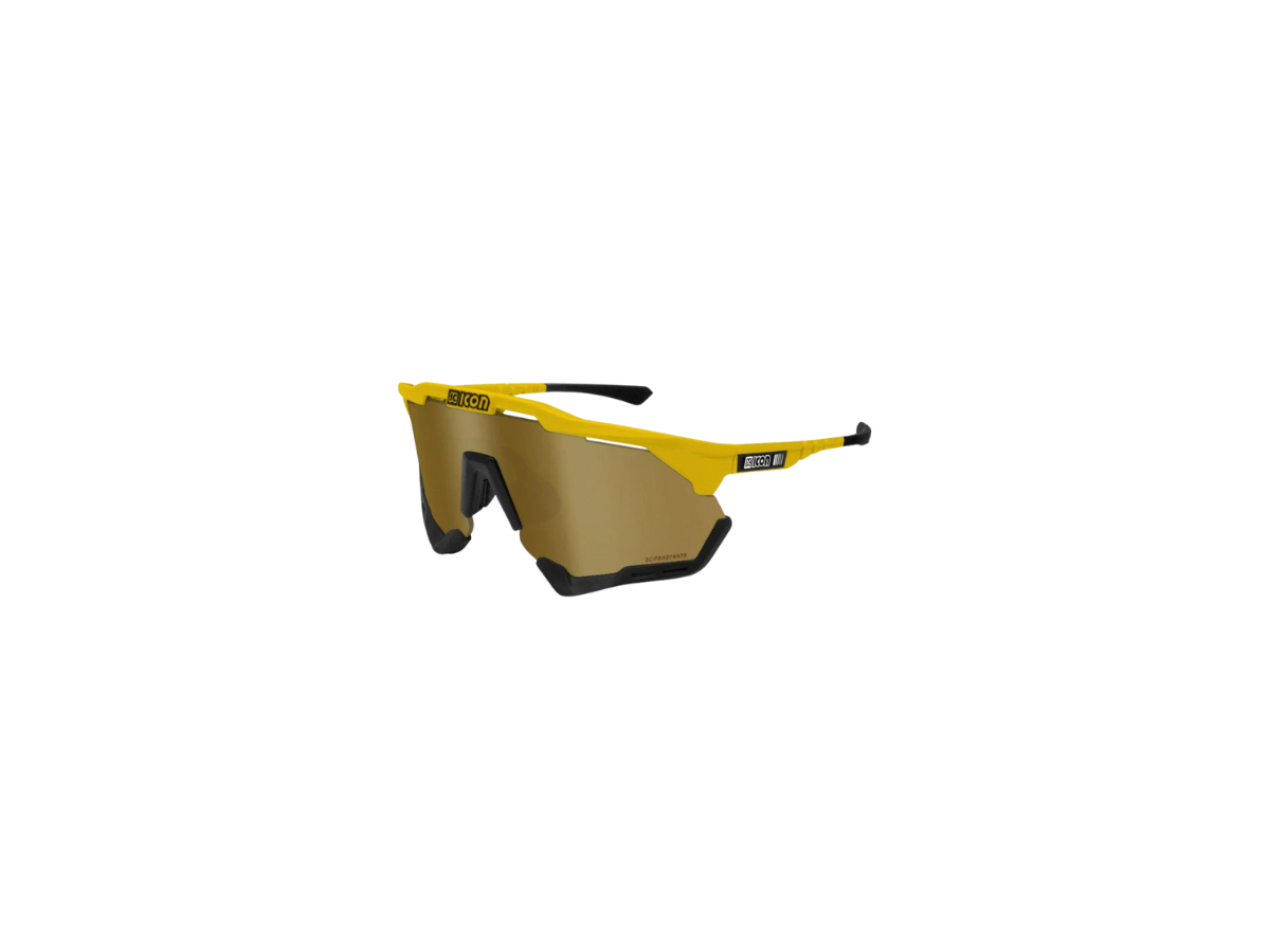 Scicon Eyewear Aeroshadexl Frame Yellow Gloss, Multimirror Bronze+Clear F Black