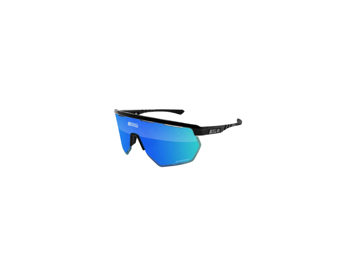 Scicon Eyewear Aerowing Black Gloss Frame, With Multimirror Blue &amp; Rain Clear Lenses