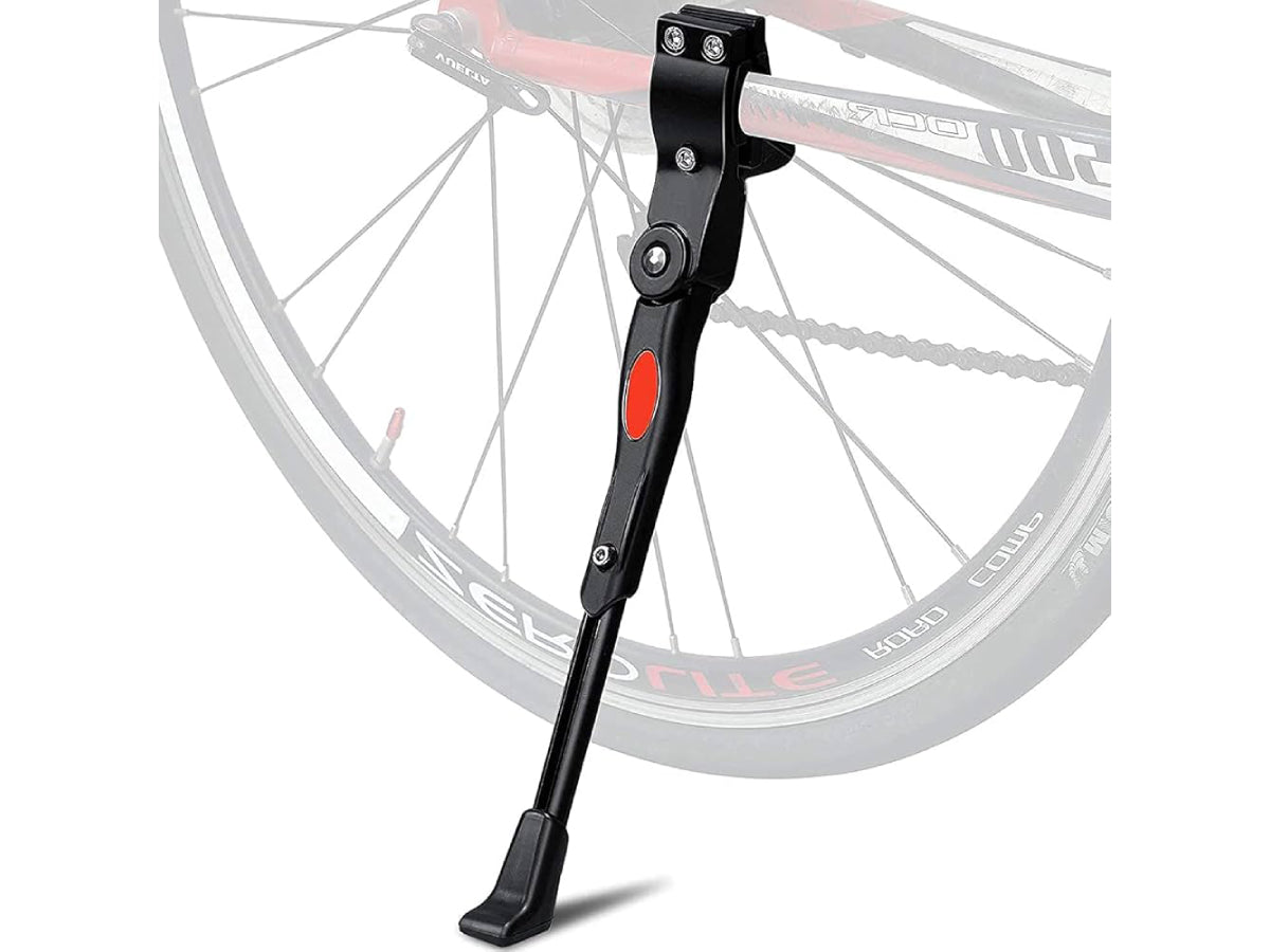 "Bicycle side stand – durable metal kickstand for easy parking and stability"


