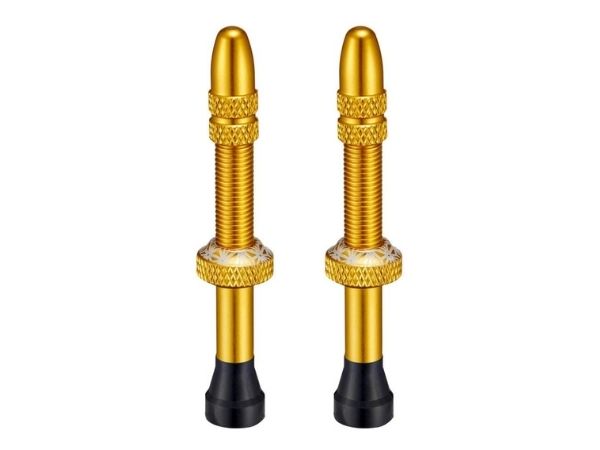 Supacaz Star Tubeless Valvez - 65mm - Gold