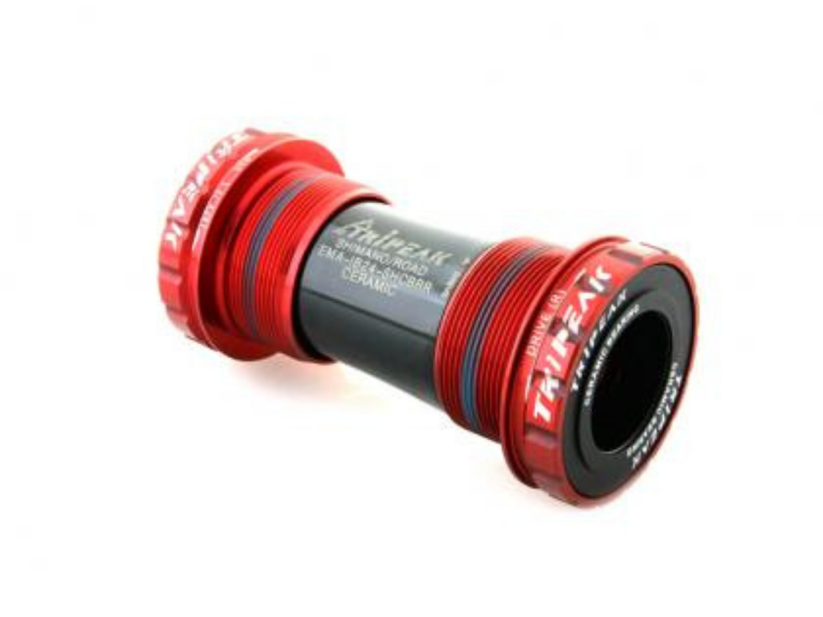 Tripeak BSA Threaded Bottom Bracket - Ceramic - Shimano - Road - 68mm - Red