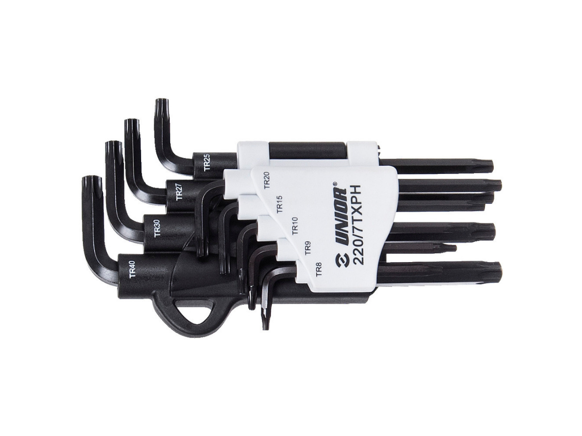unior 220/7TXPH set of wrenches with TX profile in plastic clip TX9-40