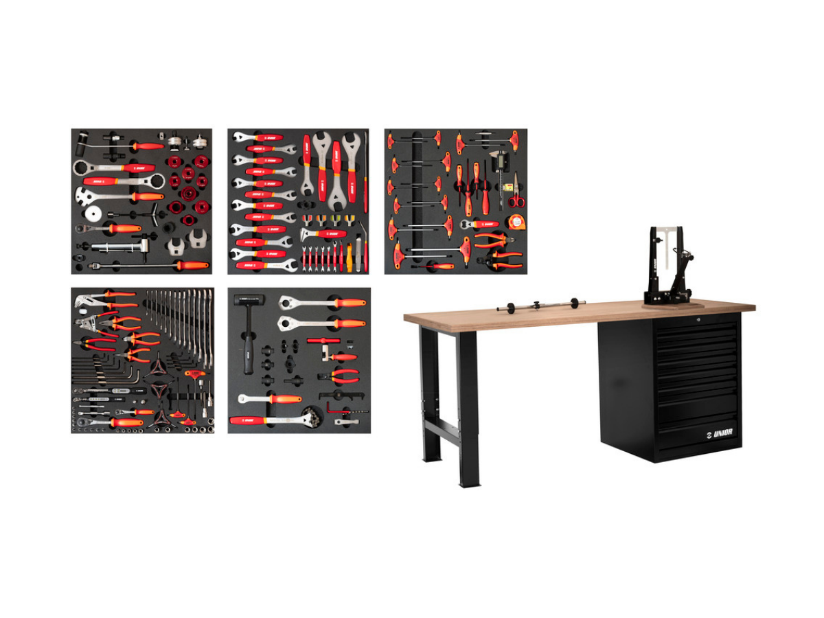 unior 2600A-US professional mechanic workbench / 156 tools