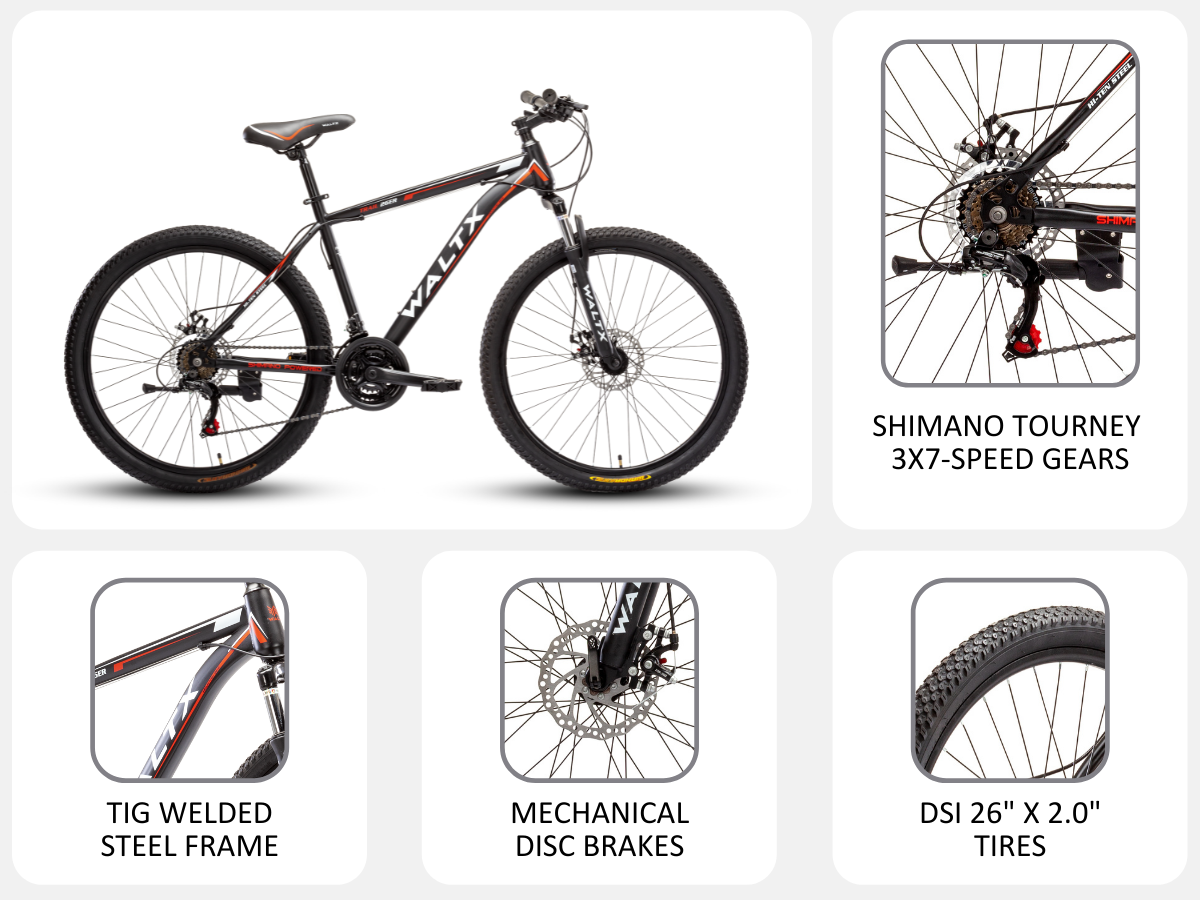 WaltX Trail 26 S - Black - Red