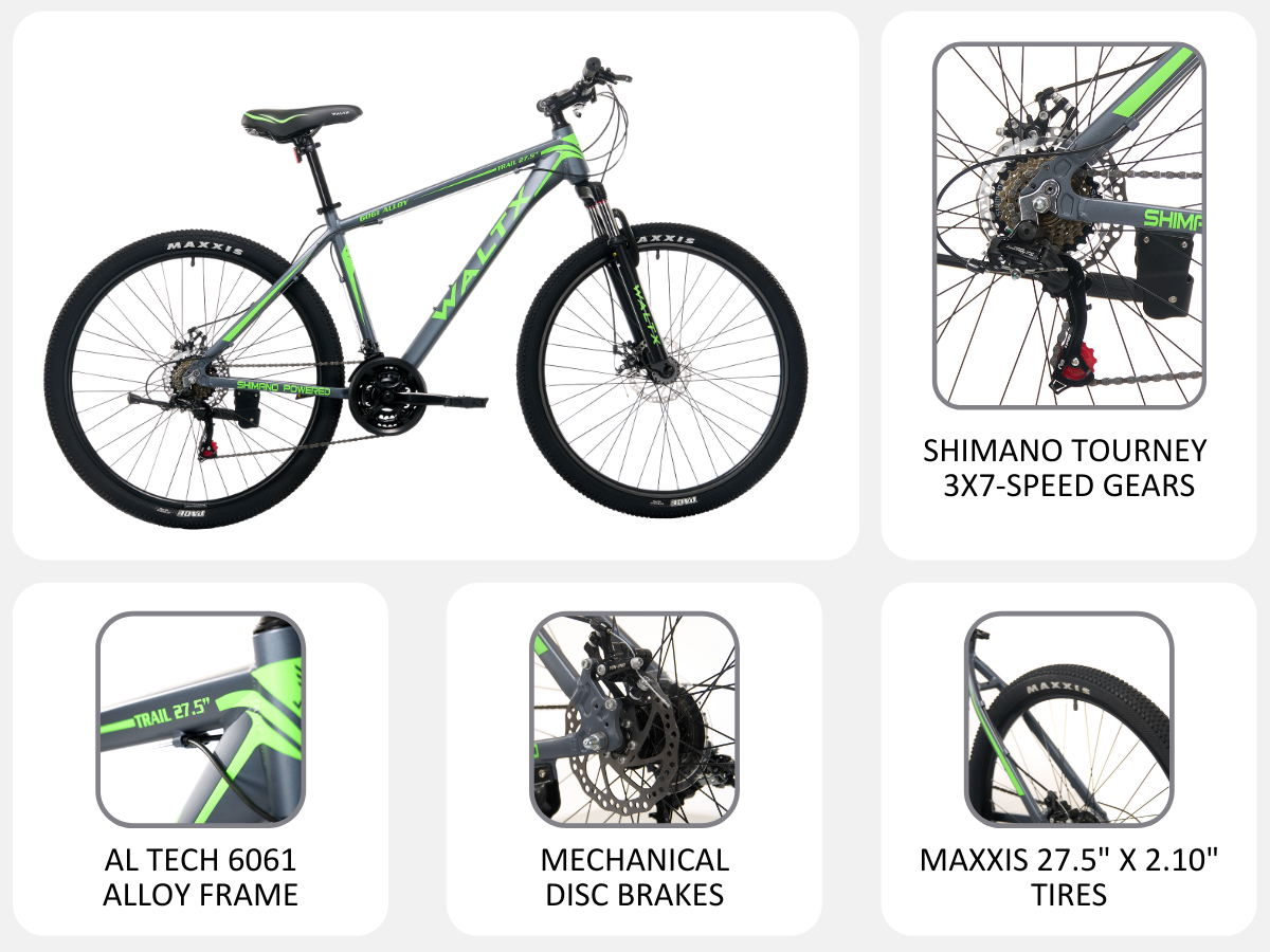 WaltX Trail 27.5 - Grey - Green