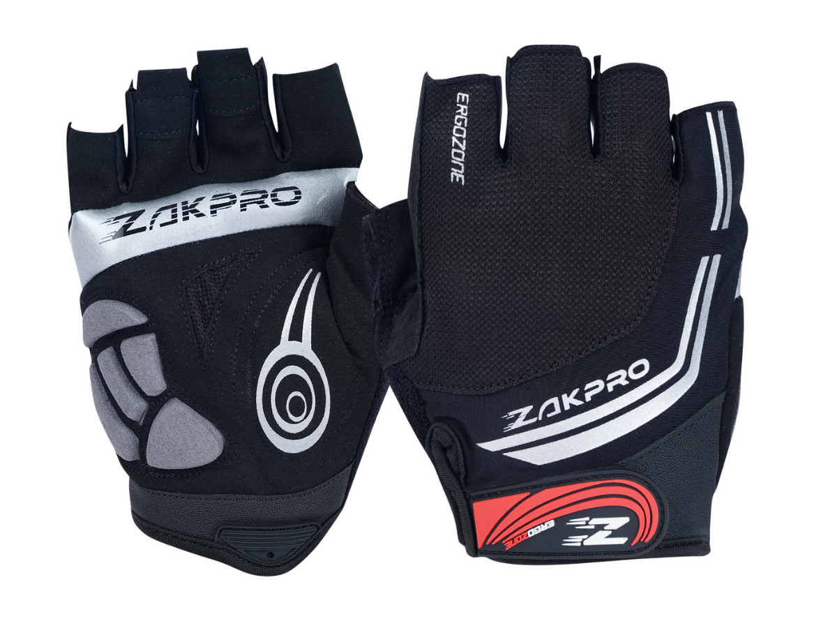 Zakpro Hybrid Cycling Gloves - Black